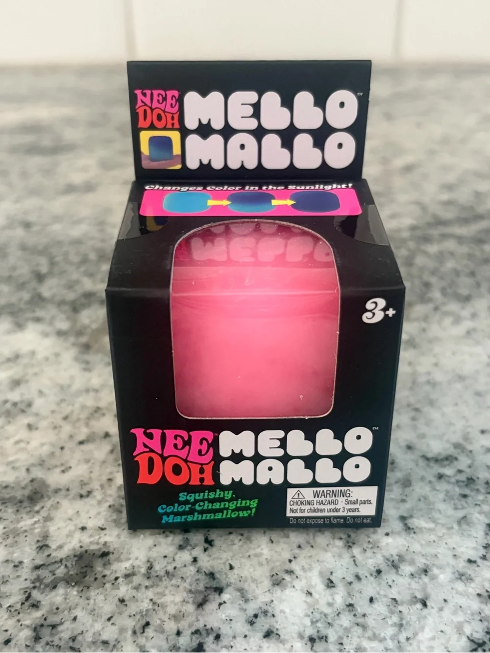 Needoh Mello Mallo Pink Squishy toy NEW Sealed Authentic Nee Doh fidget toy gift
